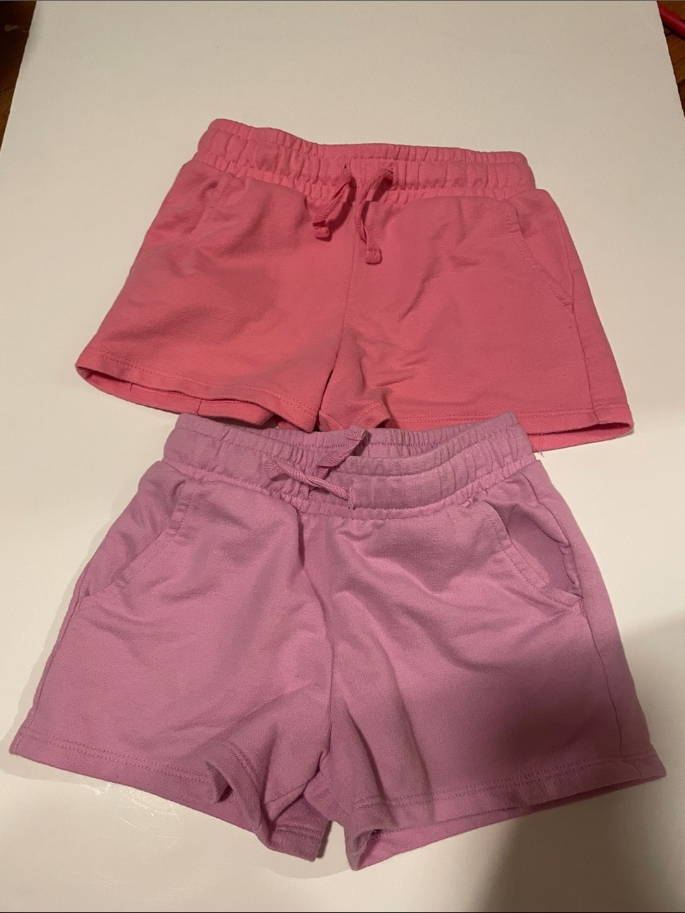 Cat & Jack Toddler Girl Size 5T Pink & Purple Drawstring Cotton Shorts Set of 2